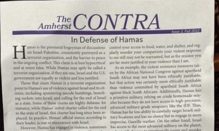 Amherst College student paper publishes anonymous ‘In Defense of Hamas’ piece