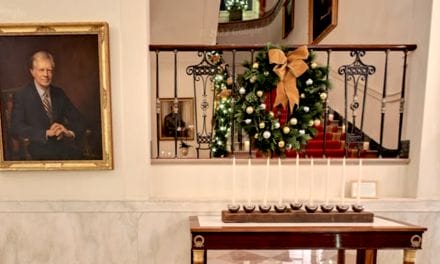 White House unveils Chanukah menorah as part of official Christmas decorations for first time