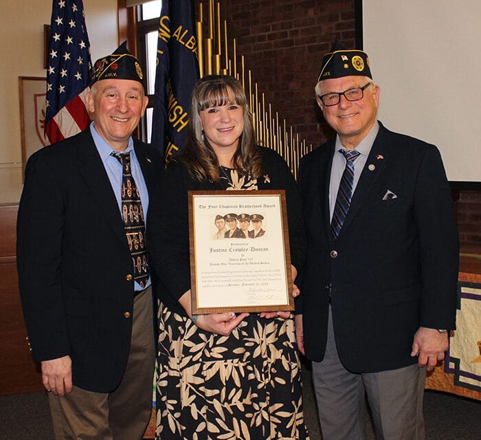 Capital District’s Jewish War Veterans presents 59th Four Chaplains Brotherhood Award